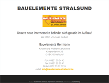 Tablet Screenshot of bauelemente-stralsund.de